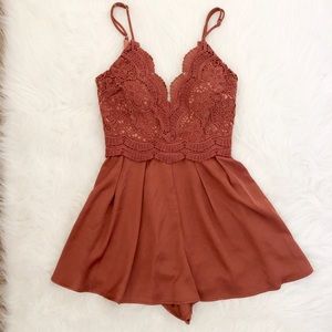 A Romper with lace detailing